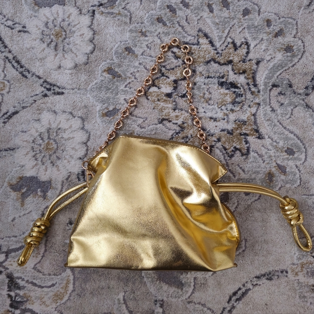 Billini Gold Metallic Bag